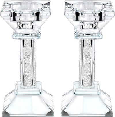 Set van 2 Elegante Kristallen Kandelaars voor Tafeldecoratie