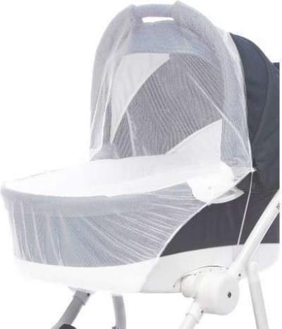 Babyono Universeel Anti muggennet voor Kinderwagen of Maxicosi - Wit - Insecten net - Klamboe