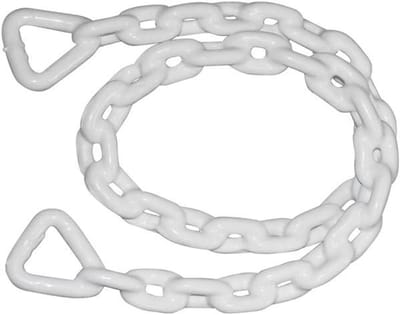 Ankerketting Vinyl gecoat - Scheepsketting Boot - Bootbeveiliging - Versterkte oversized schakels - 0.6 cm x 121.9 cm - Wit