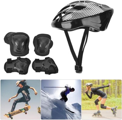 Compleet Skateboard- en Skeeler Beschermingsset Volwassenen - Inclusief Helm en Polsbeschermers