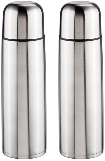 HI Thermosfles - 2x - 0,5 liter - 25 cm - RVS - isoleerkan - thermoskan - koffiekan/theekan - voor warme / koude dranken