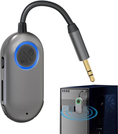 Auto Muziek Zender - Draadloze Adapter - Muziek Streamen Auto - Met Oplaadpoort - Compact Ontwerp - Zwart
