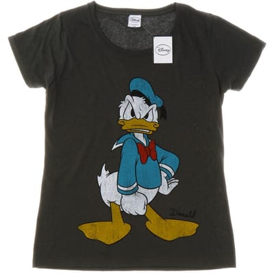Disney Dames/Dames Donald Duck Boos Katoenen T-Shirt (Licht Grafiet)