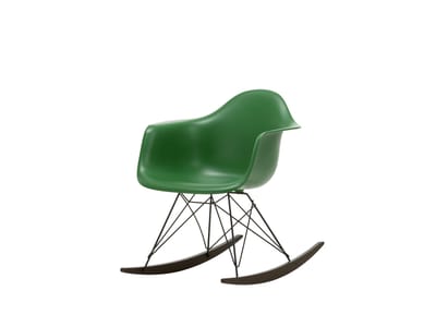 Vitra RAR Eames Plastic Armchair - smaragd RE - zwart - sleden esdoorn donker