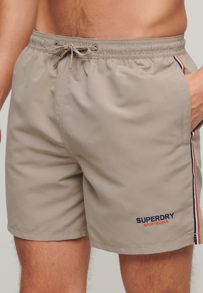 Superdry - Sportswear zwemshort met borduursel - 38 cm - Heren - Zwembroeken