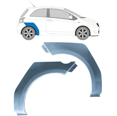 Reparatiepaneel achterspatbord voor Toyota Yaris 2006-2011 / Links + Rechts