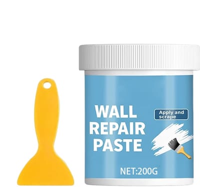 Muurreparatiepasta Kit - Gipsplaatsumassa Herstel - Spijkergaten Vullen - Waterdichte Hydrofobe Formule - 200g Inhoud - Wit