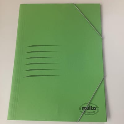Multo Elastomap Groen Karton Met Elastieken 5730025 FSC C005048 5 Stuks