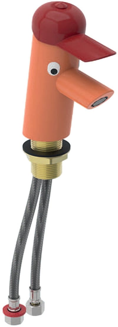 Geberit Bambini - Wastafelmengkraan, kind, karmozijnrood/oranje 116.207.FY.1