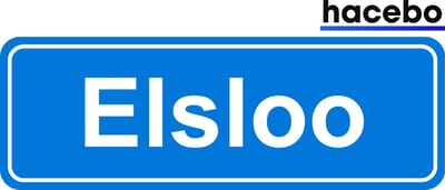 Hacebo - Plaatsnaam Sticker - 29x10 CM - Elsloo sticker - Verkeersborden sticker - grappige cadeaus - Elsloo