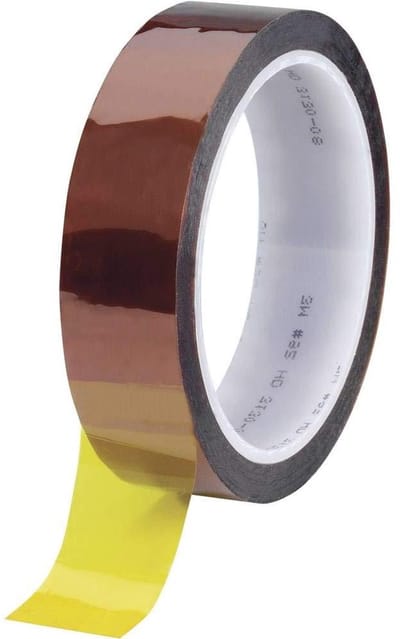 Isolatietape - Hittebestendige tape - Printplaten afplakken - Hoge temperatuurbestendigheid - 33m x 12mm - Transparant