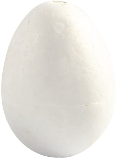 Eieren, H: 6 cm, wit, 5 stuk/ 1 doos