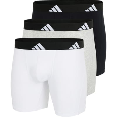 adidas Sportswear 3PK Boxer Brief - Active Flex Cotton - Onderbroek Mannen - zwart/wit/grijs gemêleerd