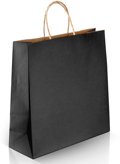 MTTProducts - Papieren draagtas - Cadeautassen - Duurzaam en herbruikbaar - Zwart - Verpakkingstassen - Perfect voor feestdagen - 24 stuks