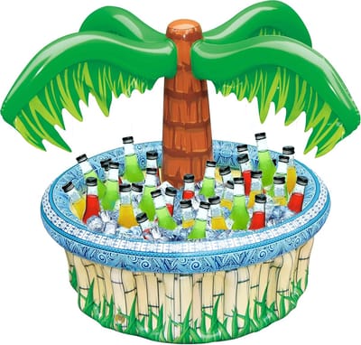 Thijox - 71 cm Opblaasbare Palmboom Koeler - Strandthema Feestdecoratie - Perfect voor Zwembadfeest, Luau en Hawaïaans Feest - Kleurvol, Gemakkelijk t