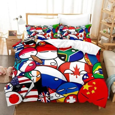 Nieuwe Countryball Polandballs Beddengoed Set Eenpersoons Twin Volledig Queen King Size Bedset Volwassene Kind Slaapkamer Dekbedovertrek Sets Cartoon 70x133cm 2pcs