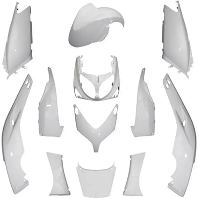 Kit carénage P2R pour Scooter Yamaha 500 Tmax 2001 à 2007 12 pieces blanc brillant Neuf