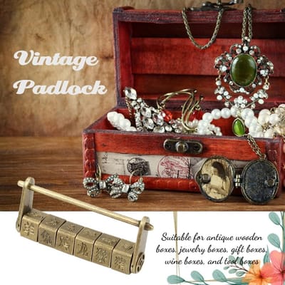 Dailygoods- Sleutelslot Vintage Antiek - Hangslot - Zink - Compact - Chinese Dierenriem - Exquisite Design - Geweldig Cadeau - Antiek Slot