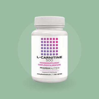 PharmaNutrics L-Carnitine 500 – Vetverbranding, Energie & Sportprestaties – 60 Tabletten