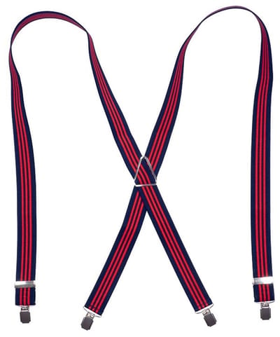 Bretel X rood blauw gestreept