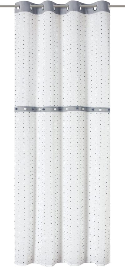 Elbersdrucke Gordijnoogjes Bobbel 255x140 cm wit-grijs semi-transparant