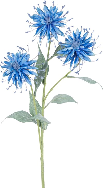 Easyplants | Kunstbloem Scabiosa Japonica 70 cm blauw | Zijde | Nepbloemen | blauw | Onderhoudsvrij | Kant-en-klaar