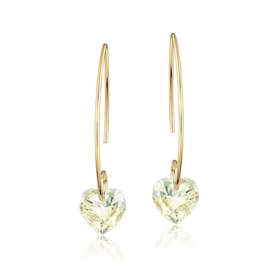 Montebello Oorbellen Liv HZ79 - Swarovski Hart - 925 Zilver Verguld - Ø10mm - 35mm