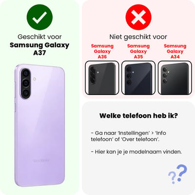 Hoesje Geschikt voor Samsung Galaxy A37 - Sterk & Shockproof - Siliconen Case - Hoes Cover - Perzik