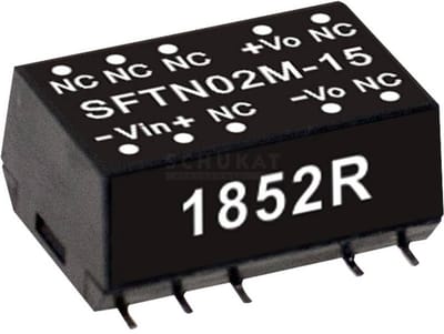 MW Mean Well SFTN02N-12 DC/DC-convertermodule 167 mA 2 W Aantal uitgangen: 1 x Inhoud 1 stuk(s)