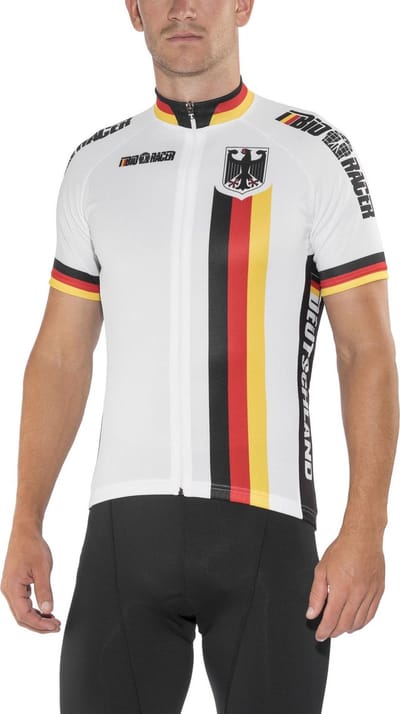 Bioracer Germany Jersey korte mouwen wit Maat XXL