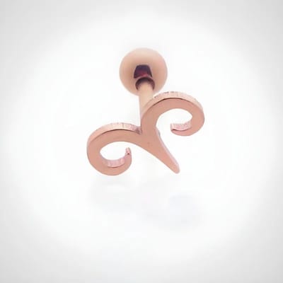 Aramat Jewels | Piercings | Rosé Fantasie Helixpiercing 7x9mm | | | |10mm | Staal | Volwassenen | Verkleurd niet