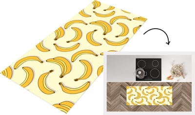 Keukenloper - Loper keuken - Fruit - Design - Banaan - 120x50 cm - Keukenloper vinyl