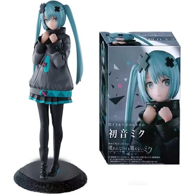 Hatsune Miku Desktop Schattige Actiefiguur 18cm In Een Wereld Met Gesloten Ramen Anime Figuur Kawaii Meisje Model Speelgoed Mooi Cadeau