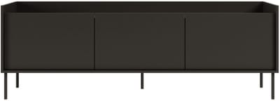 Selsey Tovi - Tv-meubel met 3 deuren, 175 cm, Zwart / Notenhoutlook