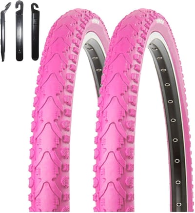 2x Fietsband Trekking Roze 40-622 (28 x 1.5) Inclusief Montagelepel