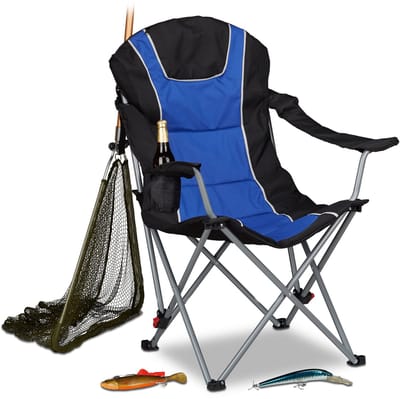 2 x campingstoel opvouwbaar - klapstoel - vouwstoel - kampeerstoel blauw