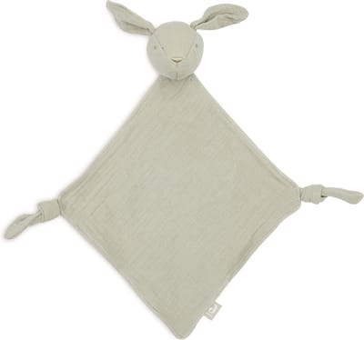 Jollein Speendoekje Bunny Ears Olive green met naam - knuffeldoekje konijn met geborduurde naam - gepersonaliseerd kraamcadeautje