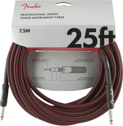Fender Professional Series Instrument Cable 7.5m (Red Tweed) - Instrumentenkabel