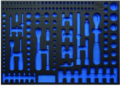 BGS 3/3 Werkplaatswageninleg LEER voor: 192-dlg. Steeksleutel-set Pro Torque - 4036-1