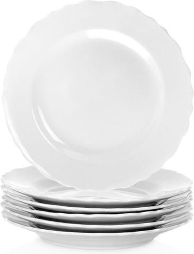 Dessertbord Porselein MONA 19,5 cm 6 stuks - Taart Bordjes - Bord - Ontbijtbord - Borden