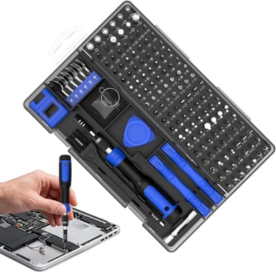 Precisie Schroevendraaier Kit - Reparatieset Schroevendraaiers - Elektronica Repareren - 160 Precisie Bits - 160 Stuks - Grijs
