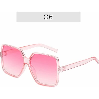 Oversized Zonnebril Dames Vintage Groot Vierkant Montuur Zonnebril Vrouwelijk Verloopkleur Oogbescherming Heren SPIEGEL Rijbril UV400 SUNGLASSES