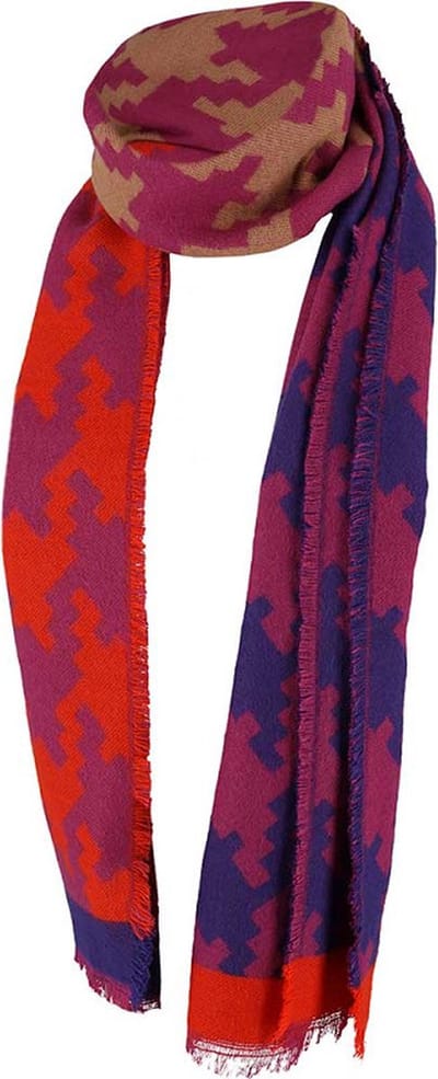 Winter Sjaal Dames Sjaal Multi-Cerise-Paars