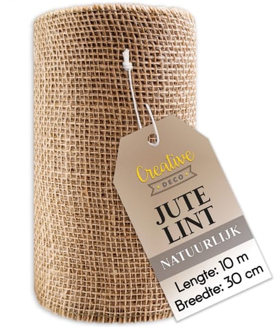 Creative Deco Jute Lint | Rol 30 cm Breed 10 m Lang | DIY Kunst & Handwerk Verpakking