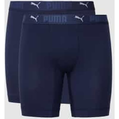 2-pack Heren boxershort lange pijpjes - Blauw - Heren onderbroek tegen schurende benen - Katoen - S