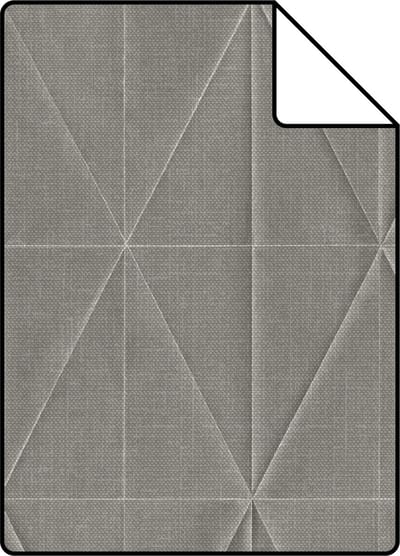 Proefstaal ESTAhome behang origami motief donkergrijs - 26.5 x 21 cm - 148710-S