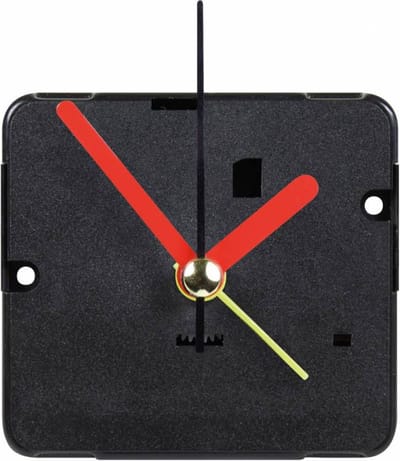 Shall Quartz klokmechanisme met wijzers en wekker-functie - Zwart - Op AA batterij