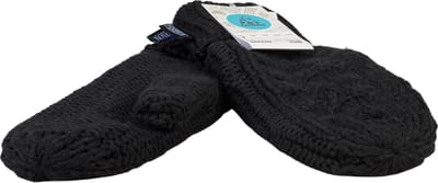 Dames Wanten - Gebreid met Fleece Binnenin - One Size - Zwart