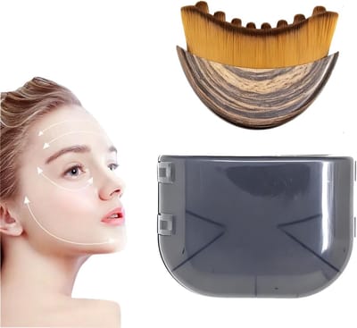 Gezichtsmassageborstel voor lymfedrainage, sculptuurtool voor kaakcontour, vermindert zwelling en spanning, perfect voor anti-aging en dagelijkse huidverzorging