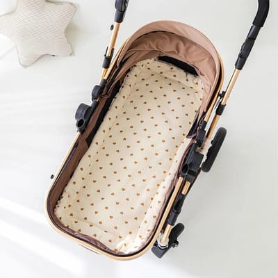 Kinderwagen Zitkussen Zacht matras Kinderwagen Automat Kinderwagenaccessoires beige